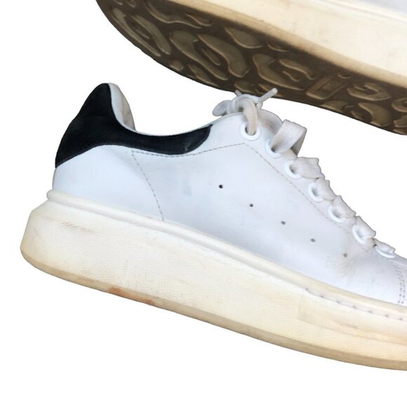 Alexander Mcqueen White & Black Oversized Sneakers Size 8 - Picture 10 of 13